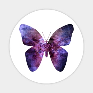 Purple grunge butterfly Magnet